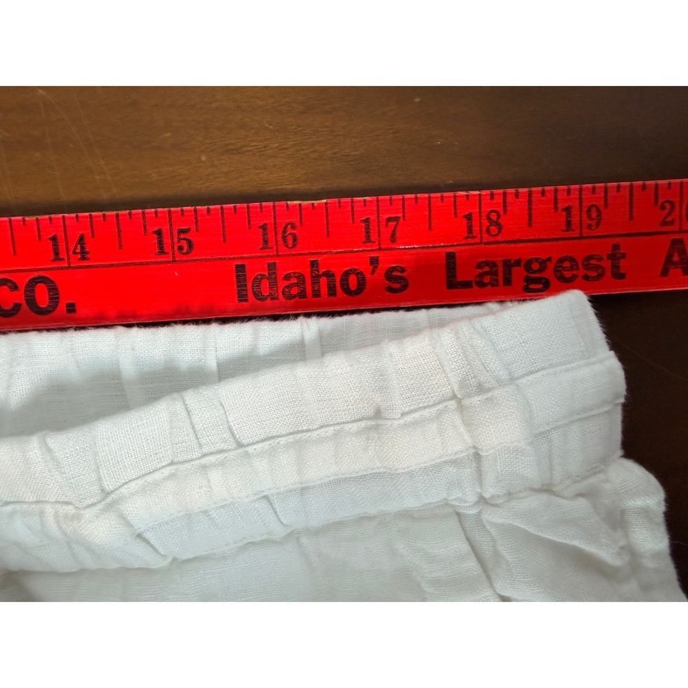 Charter Club 100% Linen Pant Women's XL White Luxury 100% Linen Pull-On Crop - Picture 6 of 8